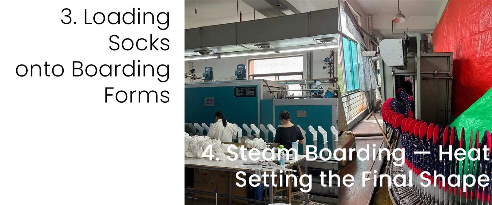 Loading Socks onto Boarding Forms Loading Socks onto Boarding Forms